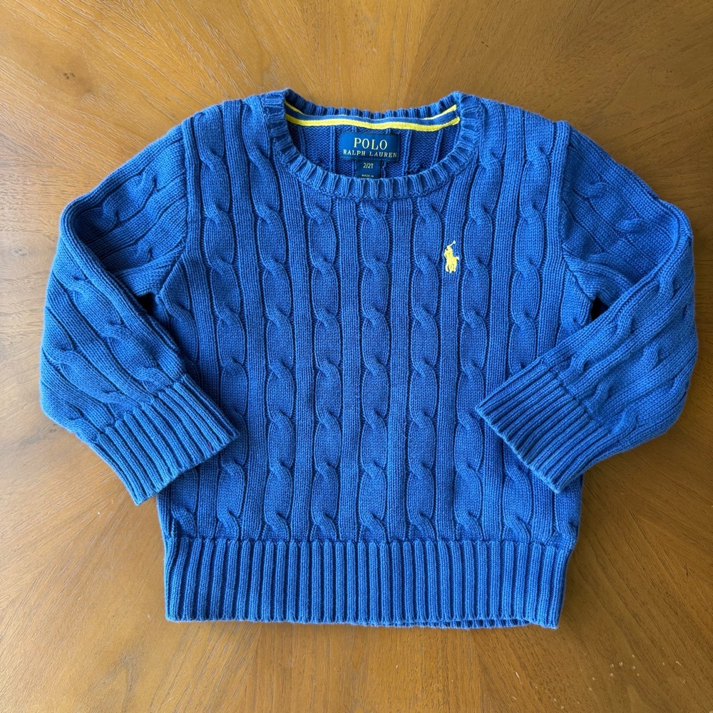 VGUC 2T Ralph Lauren Cotton Cable Knit Sweater